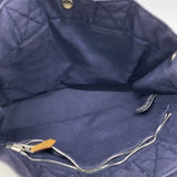 【6fc3466】エルメス トートバッグ ドーヴィルPM キャンバス ネイビー シルバー金具【中古】レディース