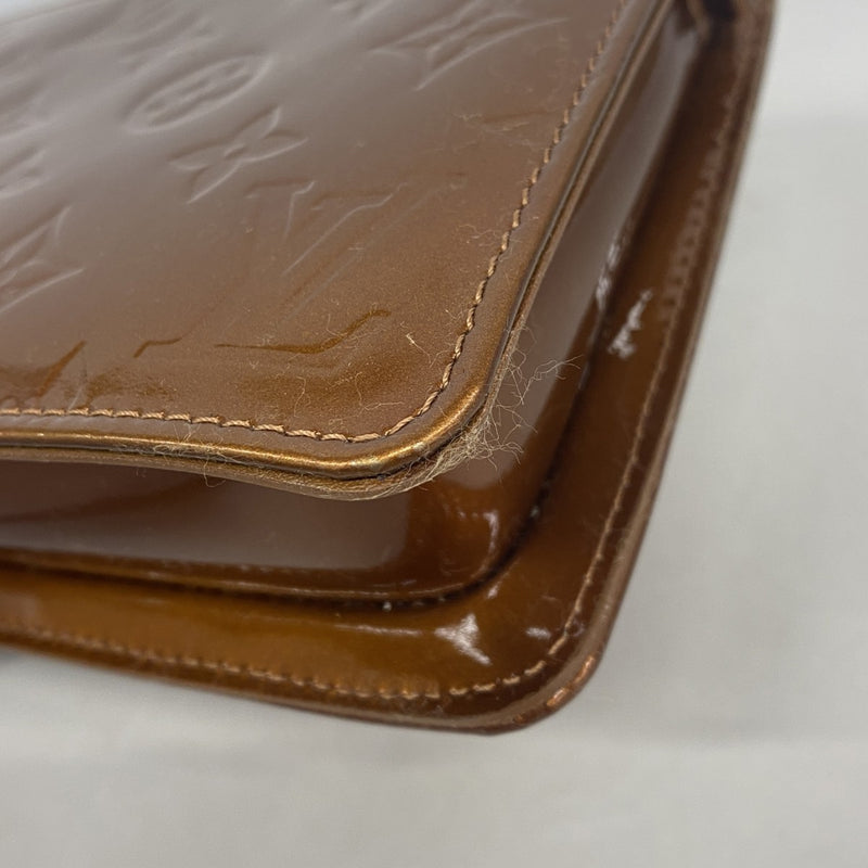 【6fc3481】ルイヴィトン ポーチ ヴェルニ レキシントン M91133 ブロンズ【中古】レディース