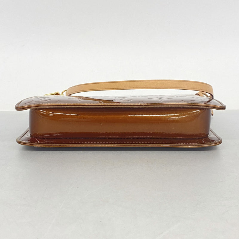 【6fc3481】ルイヴィトン ポーチ ヴェルニ レキシントン M91133 ブロンズ【中古】レディース