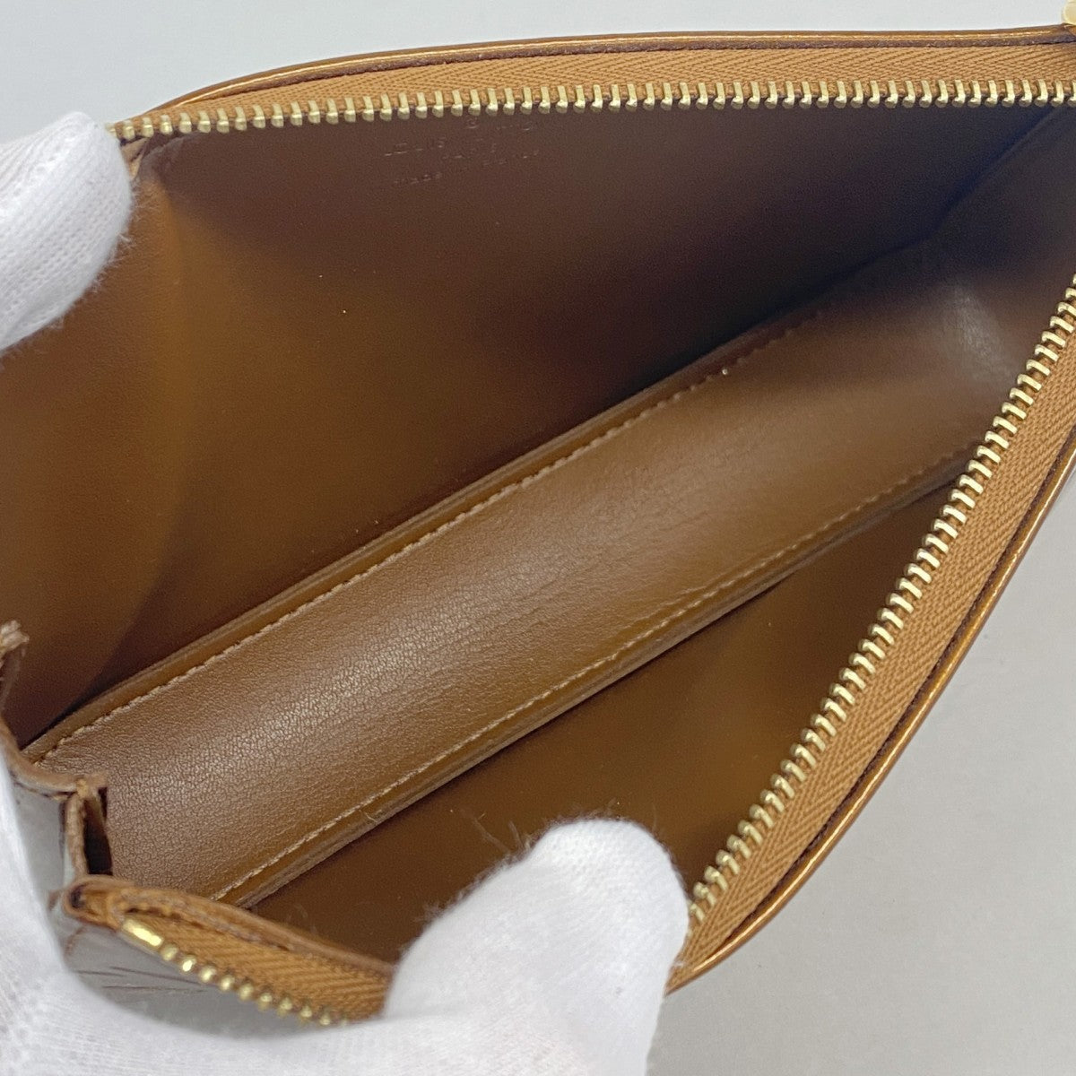 【6fc3481】ルイヴィトン ポーチ ヴェルニ レキシントン M91133 ブロンズ【中古】レディース