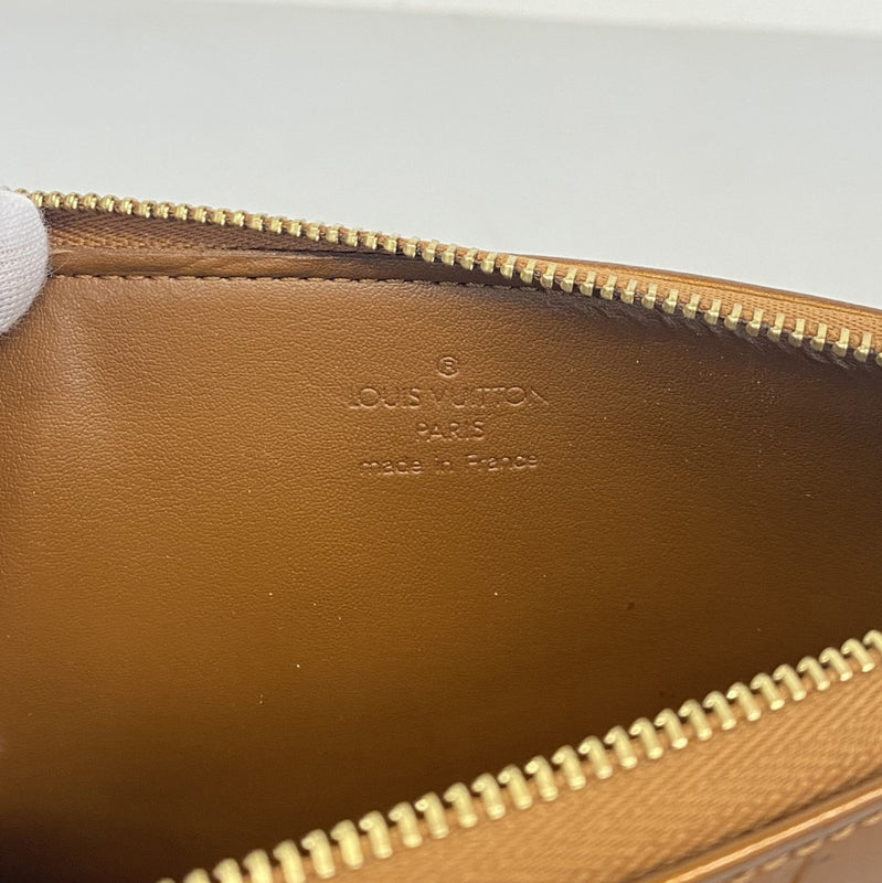 【6fc3481】ルイヴィトン ポーチ ヴェルニ レキシントン M91133 ブロンズ【中古】レディース