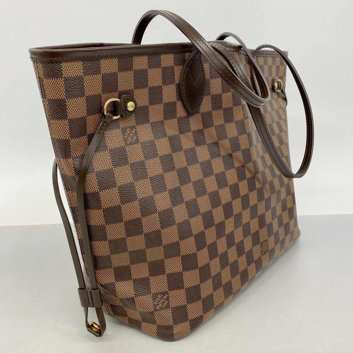 【6fc3491】ルイヴィトン トートバッグ ダミエ ネヴァーフルMM N41358 エベヌ【中古】レディース