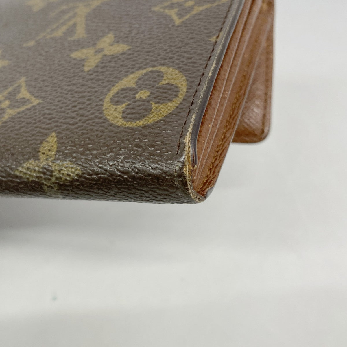 【6fc3495】ルイヴィトン 長財布 モノグラム ポシェットポルトモネクレディ M61725 ブラウン【中古】レディース