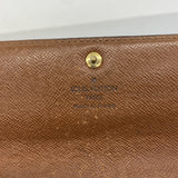 【6fc3495】ルイヴィトン 長財布 モノグラム ポシェットポルトモネクレディ M61725 ブラウン【中古】レディース
