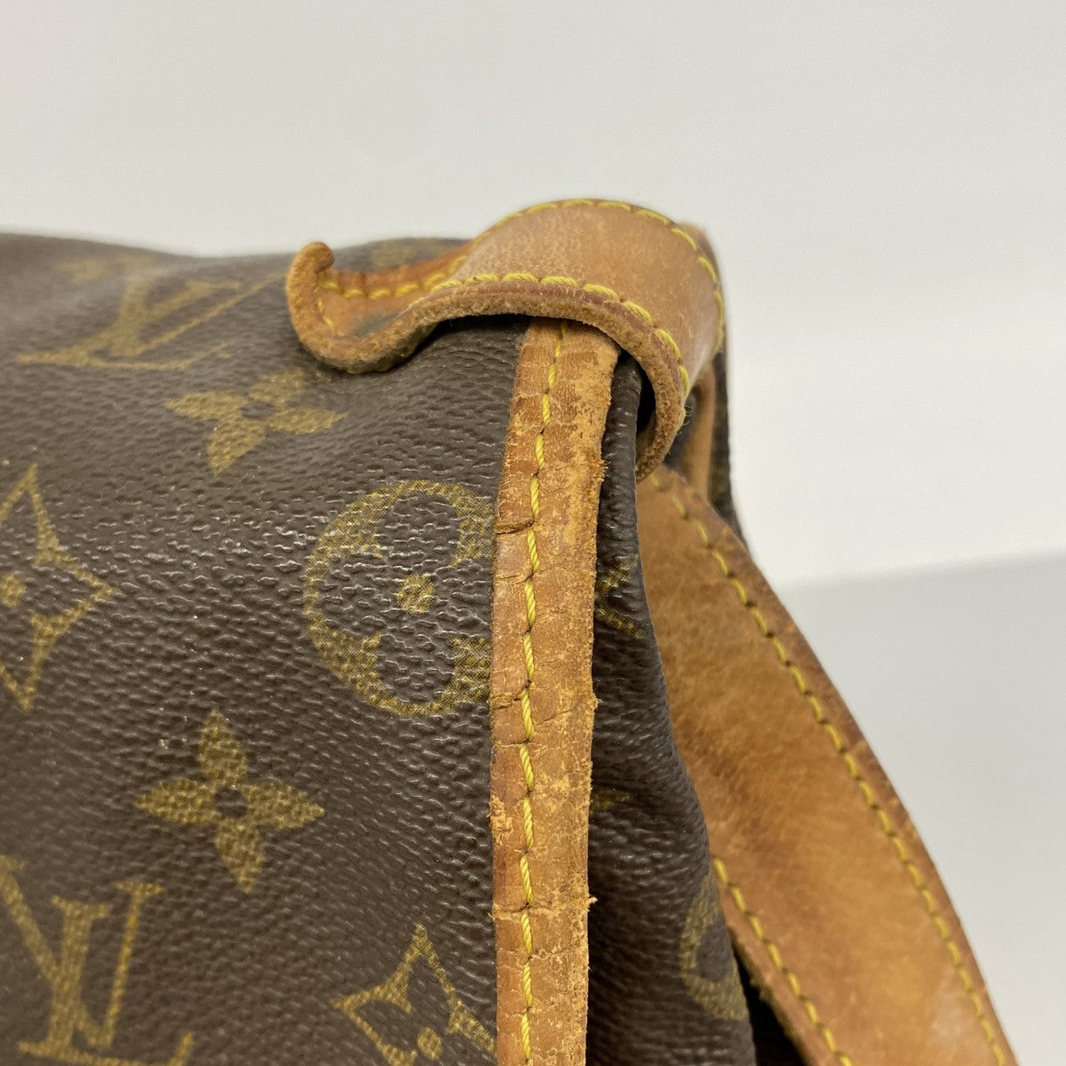 【6fc3508】ルイヴィトン ショルダーバッグ モノグラム ソミュール35 M42254 ブラウン【中古】レディース