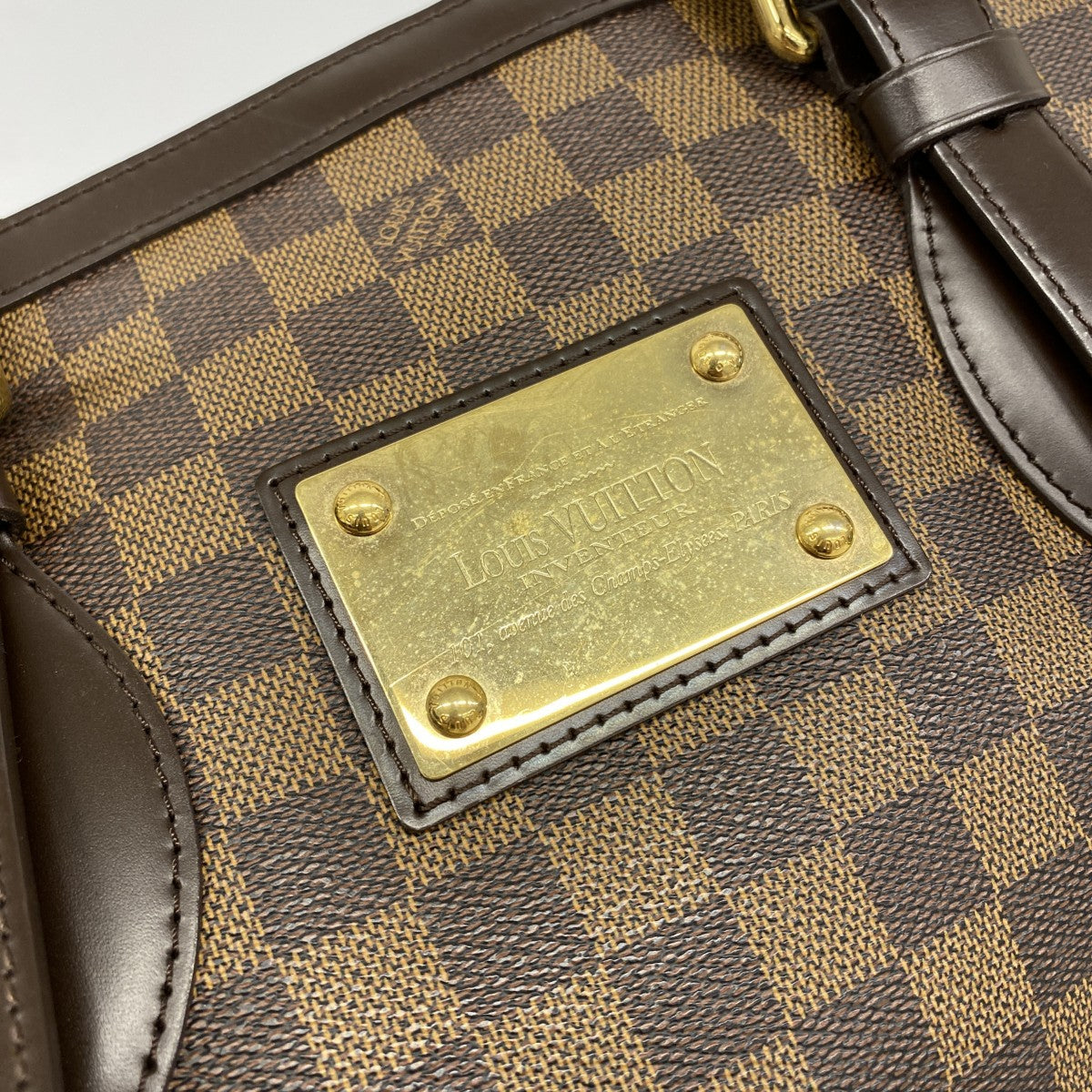 【6fc3511】ルイヴィトン トートバッグ ダミエ ハムステッドMM N51204 エベヌ【中古】レディース