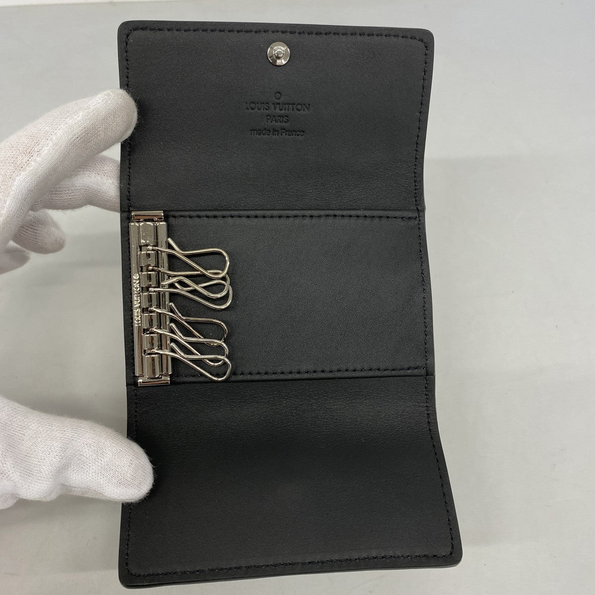 【6fc3514】ルイヴィトン キーケース トリヨン ミュルティクレ6 M82604 ブラック【中古】メンズ