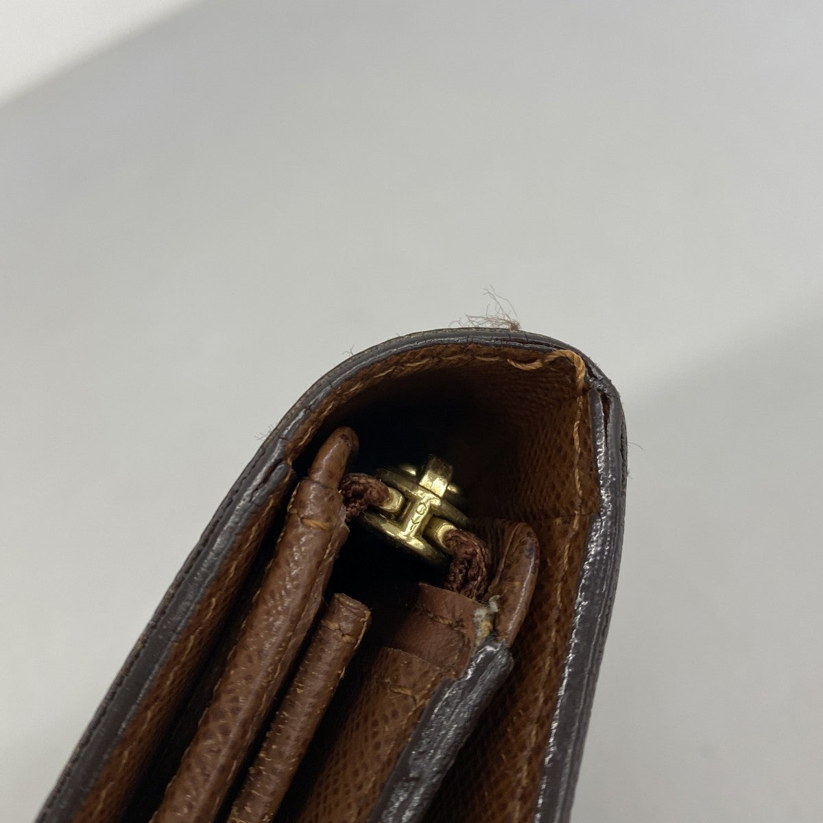 【6fc3534】ルイヴィトン 財布 モノグラム ポルトフォイユトレゾール M61736 ブラウン【中古】レディース