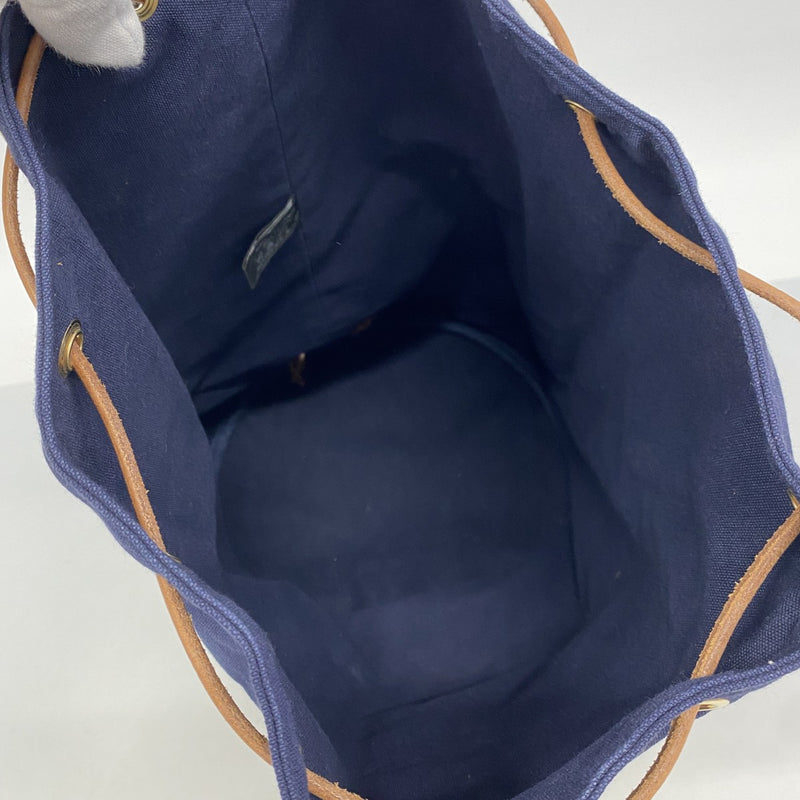 【6fc3537】エルメス ショルダーバッグ ポロションミミルGM キャンバス ネイビー ゴールド金具【中古】レディース