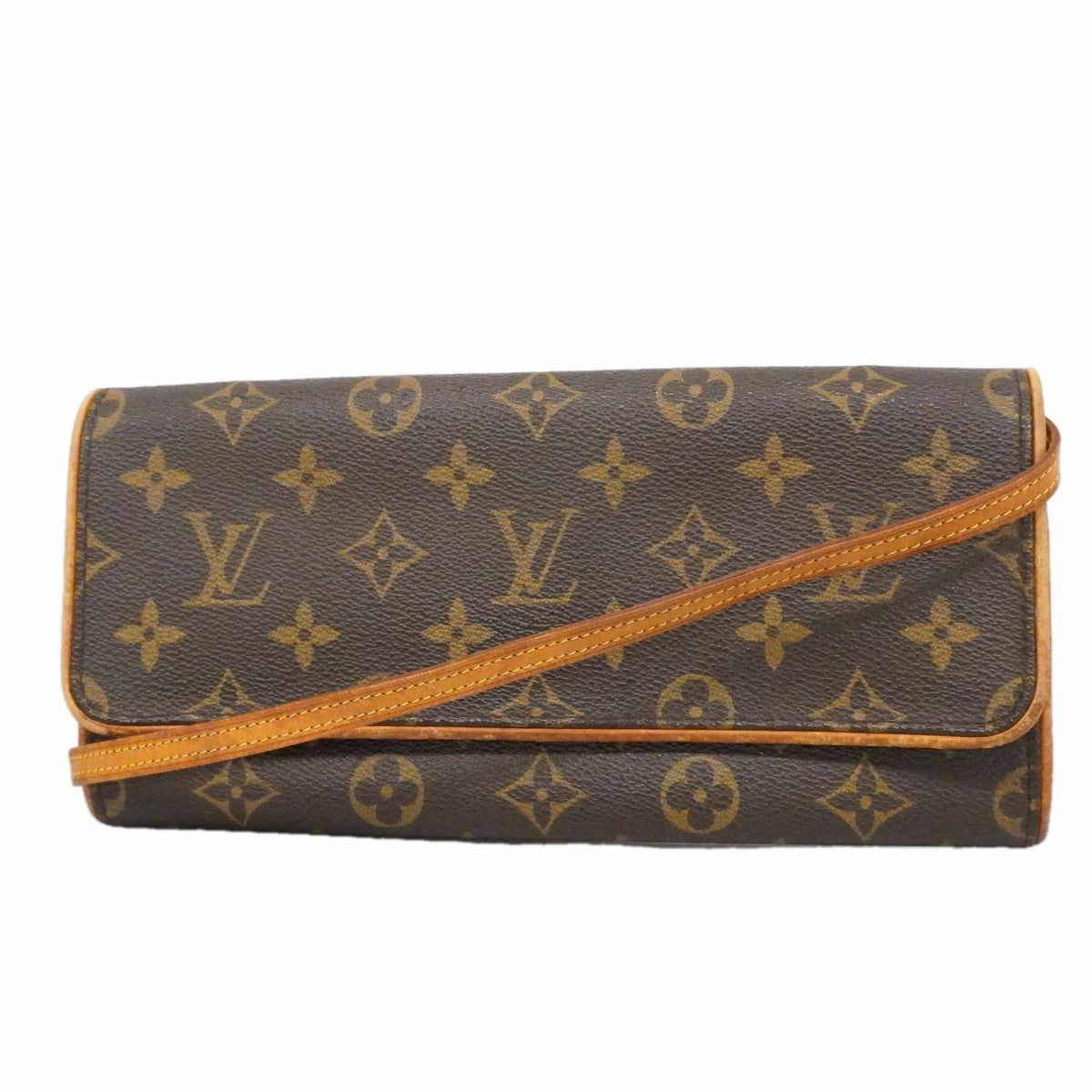 【6fc3553】ルイヴィトン ショルダーバッグ モノグラム ポシェットツインGM M51852 ブラウン【中古】レディース
