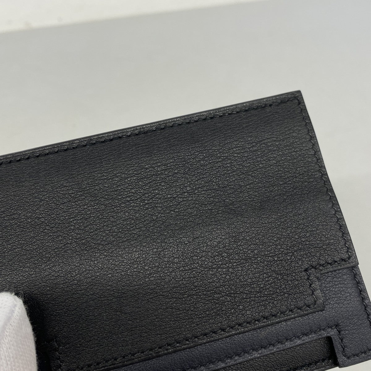 【6fc3565】エルメス カードケース ミュルチプリ スイフト ブラック A刻印【中古】メンズ