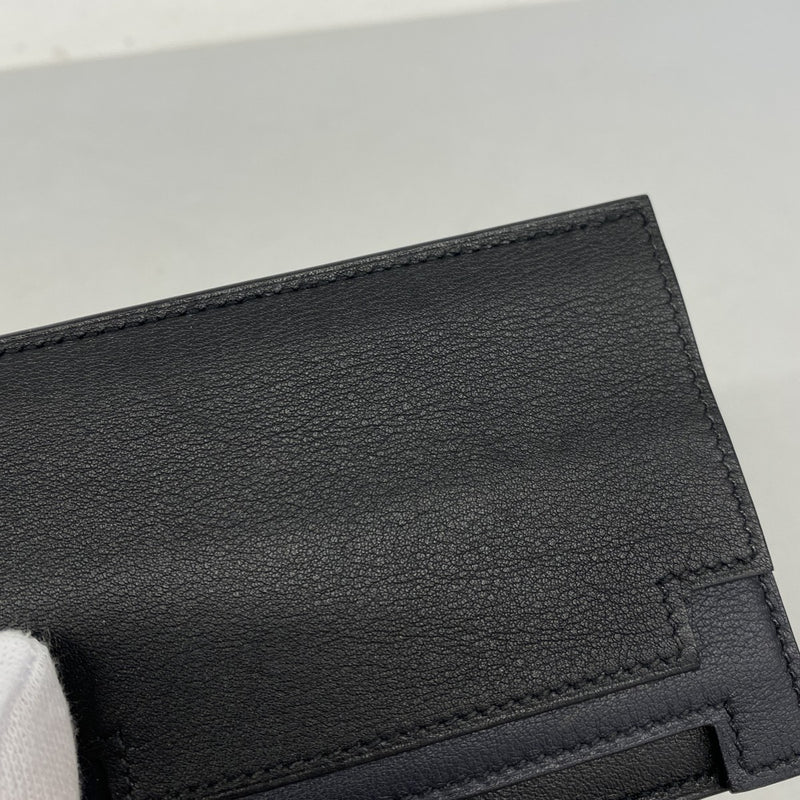 【6fc3565】エルメス カードケース ミュルチプリ スイフト ブラック A刻印【中古】メンズ