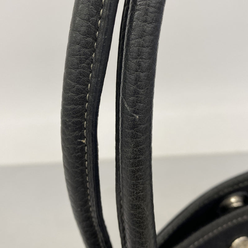 【6fc3566】エルメス トートバッグ ガーデンパーティPM トワルオフィシエ ブラック シルバー金具 □I刻印【中古】レディース