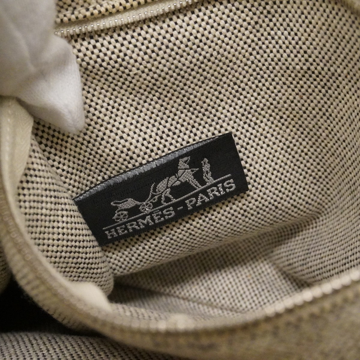 【6fc3585】エルメス ハンドバッグ サックアーネPM トワルアッシュ レザー ブラック シルバー金具【中古】メンズ レディース ユニセックス