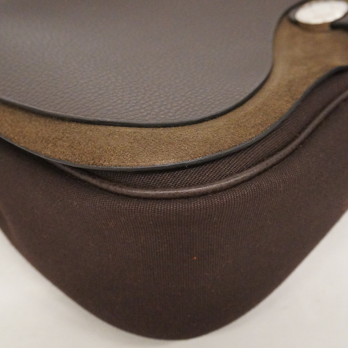 【6fc3615】エルメス ショルダーバッグ サックコロラド トワルオフィシエ ブラウン シルバー金具 □I刻印【中古】レディース
