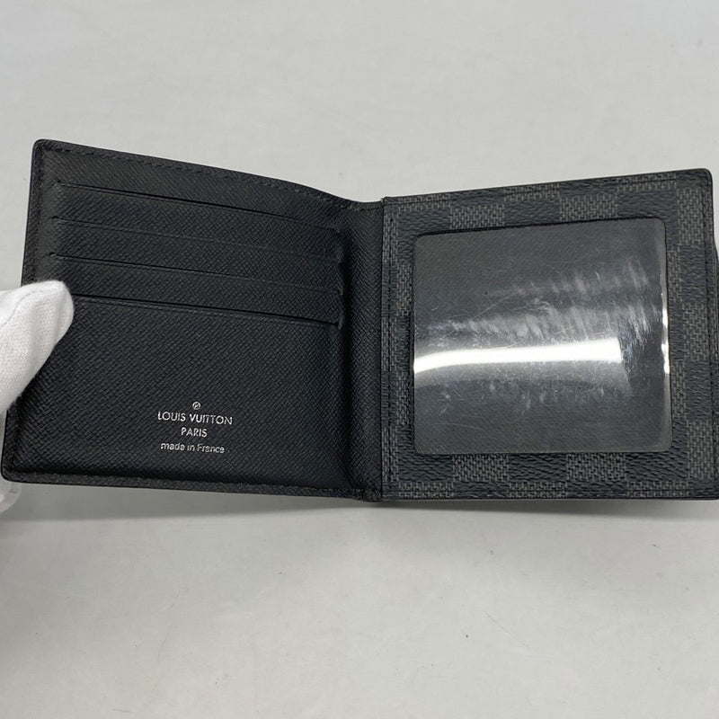 【6fc3632-k】ルイヴィトン 財布 ダミエ・グラフィット ポルトフォイユアメリゴNM N60053 ブラック【中古】メンズ