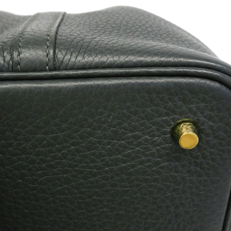 【6fc3635】エルメス ハンドバッグ ピコタンロックMM トリヨンクレマンス ヴェールマングローブ ゴールド金具 K刻印【中古】レディース