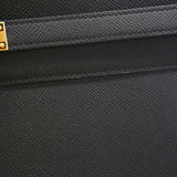 【6fc3636】エルメス ブリーフケース ケリーデペッシュ36 ヴォーエプソン ブラック ゴールド金具 D刻印【中古】メンズ
