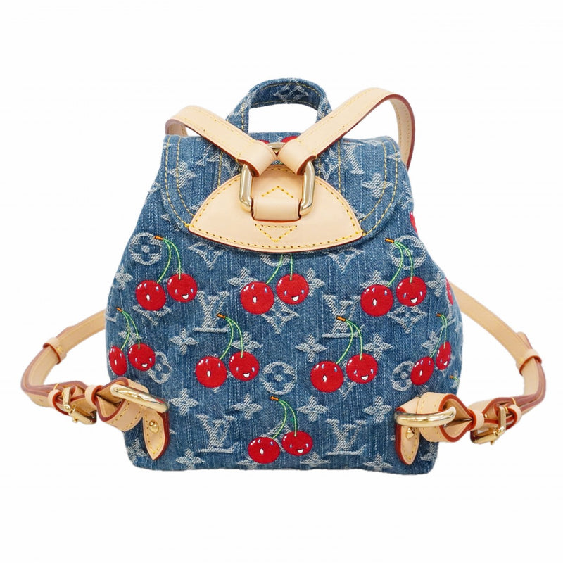 【6fc3639】ルイヴィトン リュック・デイパック モノグラムチェリー LV×TMヴェニス M13679 ブルー【中古】レディース