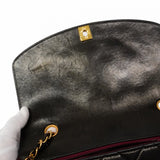 【6fc3647】シャネル ショルダーバッグ ダイアナ チェーンショルダー ラムスキン ブラック ゴールド金具【中古】レディース
