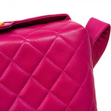 【6fc3651】シャネル ショルダーバッグ マトラッセ ブリリアント ラムスキン ピンク ゴールド金具【中古】レディース