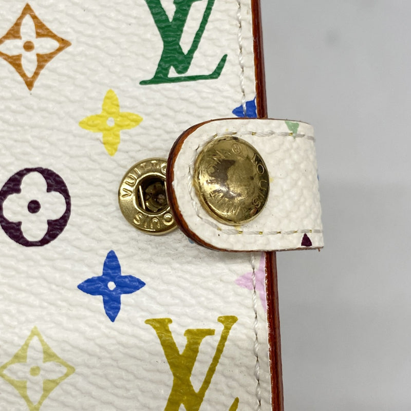 【6fc3669】ルイヴィトン 手帳カバー モノグラム・マルチカラー アジェンダミニ M92653 ブロン【中古】レディース