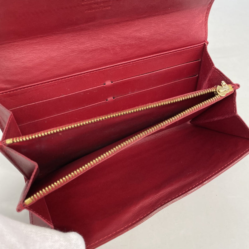 【6fc3678】ルイヴィトン 長財布 ヴェルニ ポルトフォイユサラ M93530 ポムダムール【中古】レディース
