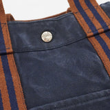 【6fc3680】エルメス トートバッグ フールトゥMM キャンバス ネイビー シルバー金具【中古】メンズ レディース ユニセックス
