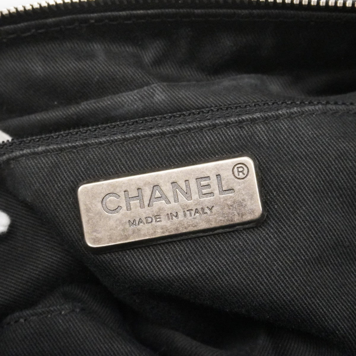 【6fc3694】シャネル ハンドバッグ ワイルドステッチ キャビアスキン ブラック シルバー金具【中古】レディース