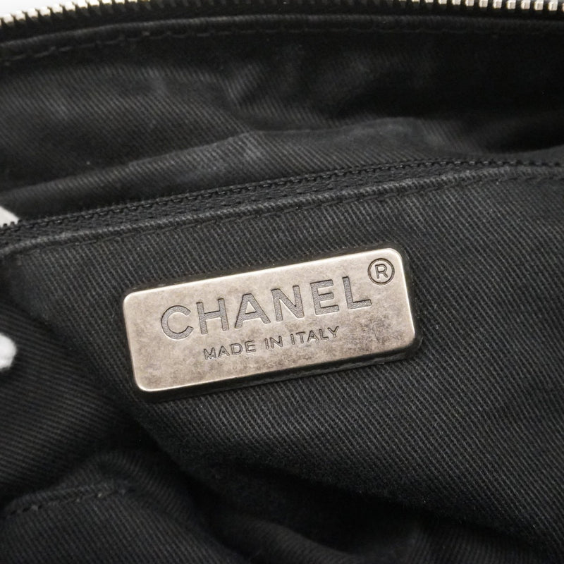 【6fc3694】シャネル ハンドバッグ ワイルドステッチ キャビアスキン ブラック シルバー金具【中古】レディース