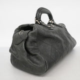 【6fc3694】シャネル ハンドバッグ ワイルドステッチ キャビアスキン ブラック シルバー金具【中古】レディース