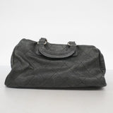 【6fc3694】シャネル ハンドバッグ ワイルドステッチ キャビアスキン ブラック シルバー金具【中古】レディース