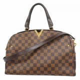 【6fc3707】ルイヴィトン ハンドバッグ ダミエ ケンジントンボーリング N41505 エベヌ 2wayバッグ【中古】レディース