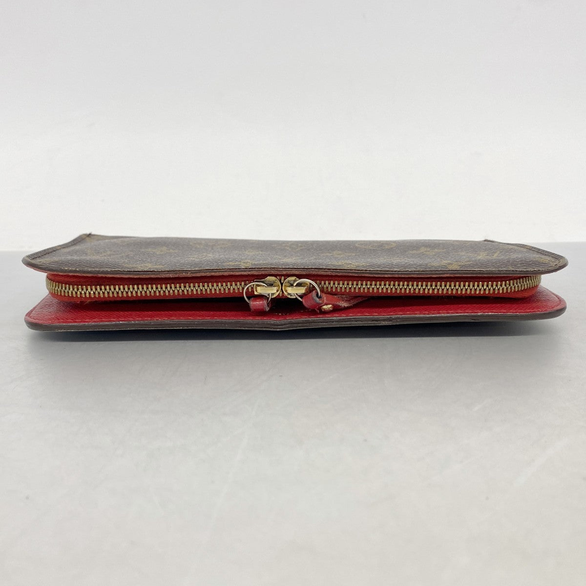 【6fc3723】ルイヴィトン 長財布 モノグラム ポルトフォイユアンソリット M60250 ブラウン ルージュ【中古】レディース