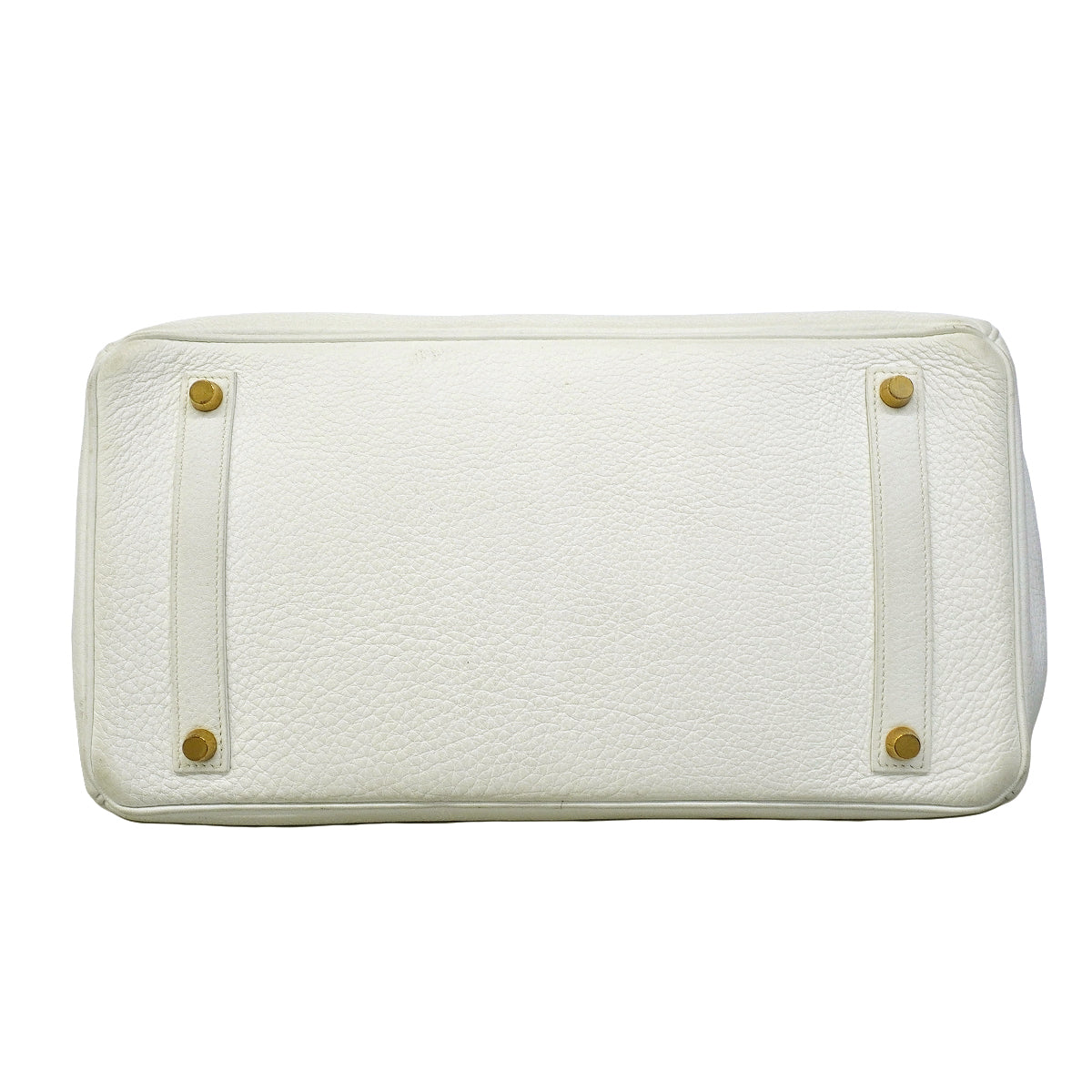 【6fc3744】エルメス ハンドバッグ バーキン35 トゴ ホワイト ゴールド金具 □F刻印【中古】レディース