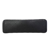 【6fc3749】シャネル ショルダーバッグ デカマトラッセ Wフラップ Wチェーン キャビアスキン ブラック シルバー金具【中古】レディース