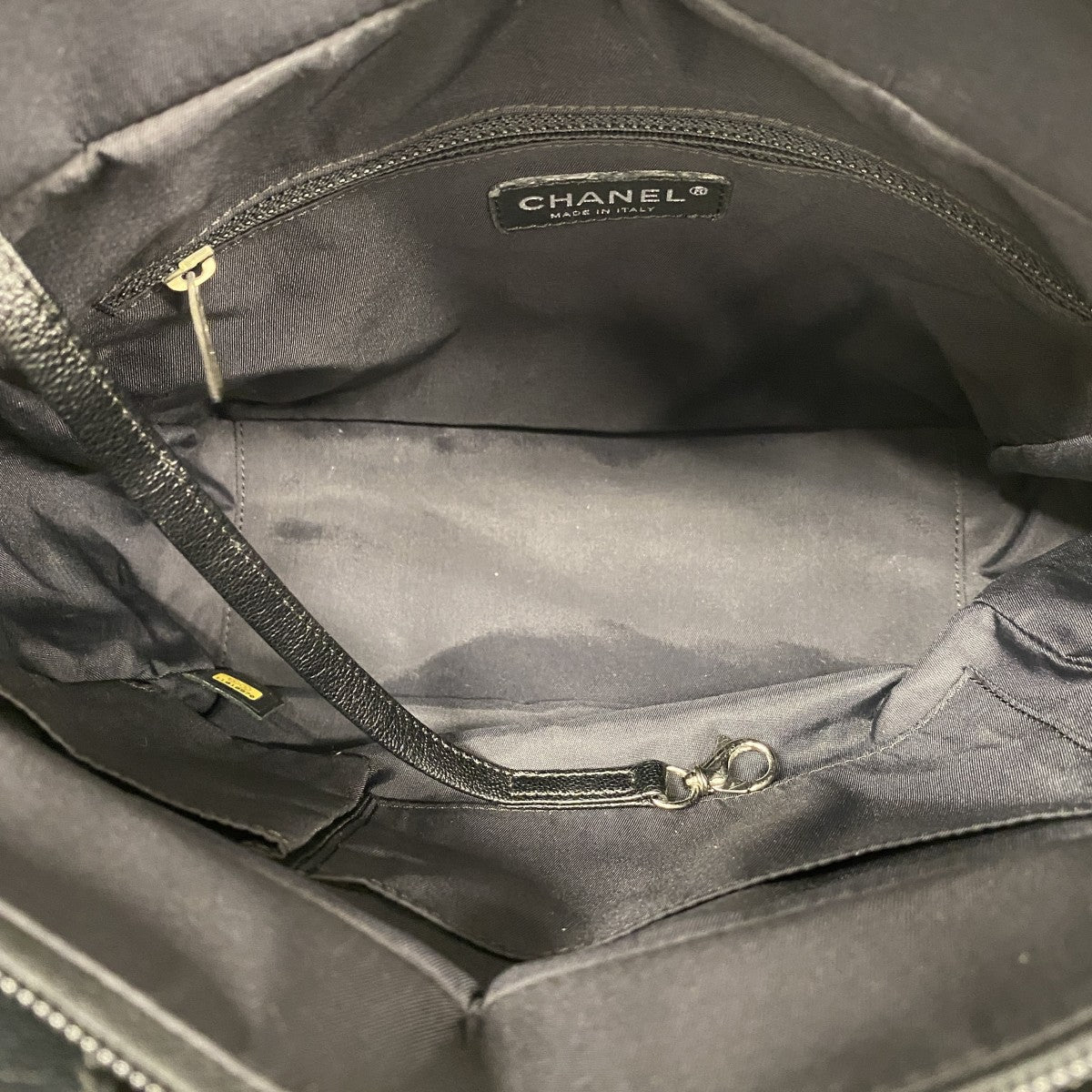 【6fc3757-h】シャネル トートバッグ パリビアリッツ キャンバス ブラック シルバー金具【中古】レディース