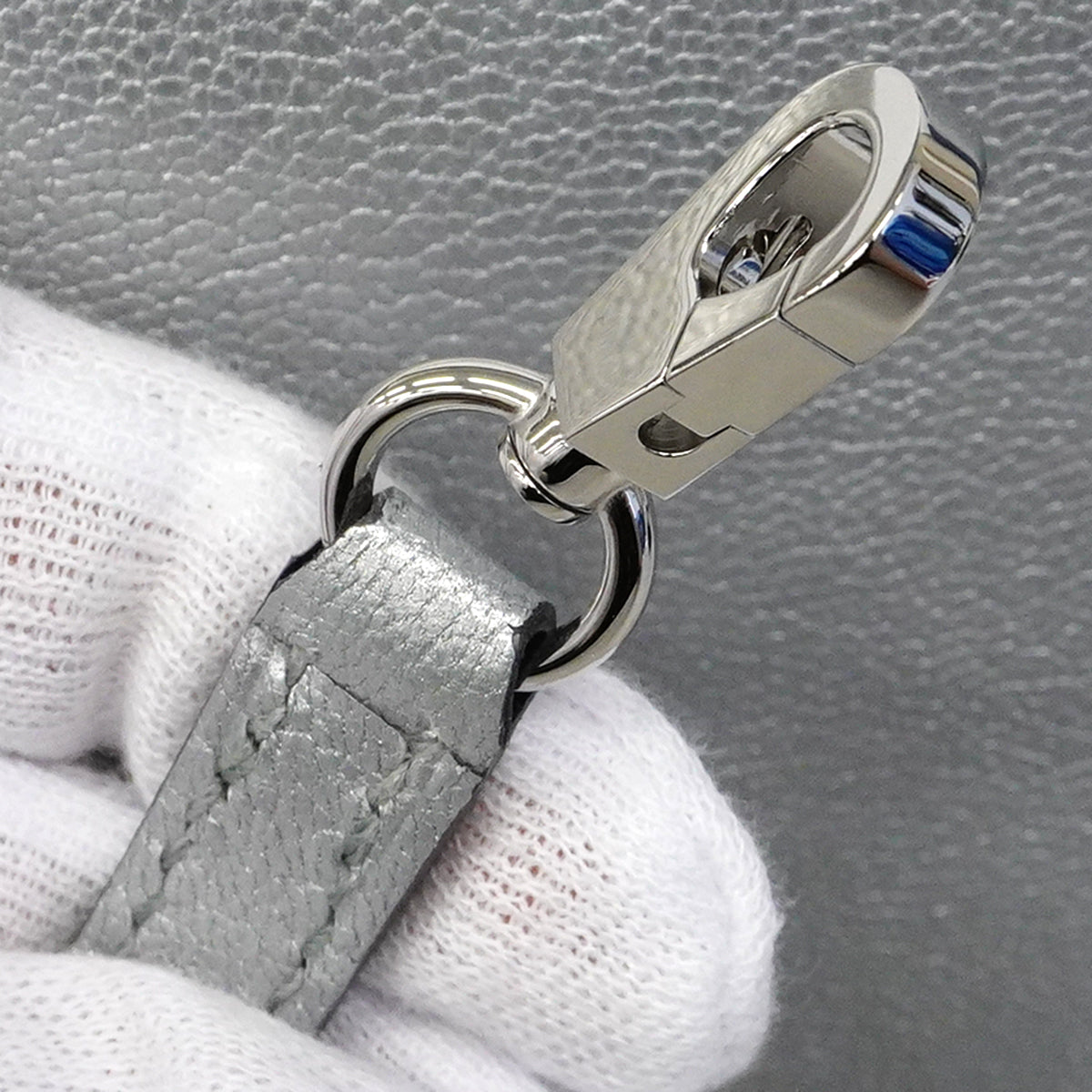 【6fc3760-g】エルメス ハンドバッグ ミニケリー2 シェブルシャムキラ アルジャン シルバー金具 G刻印 2wayバッグ【中古】レディース