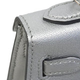 【6fc3760-g】エルメス ハンドバッグ ミニケリー2 シェブルシャムキラ アルジャン シルバー金具 G刻印 2wayバッグ【中古】レディース