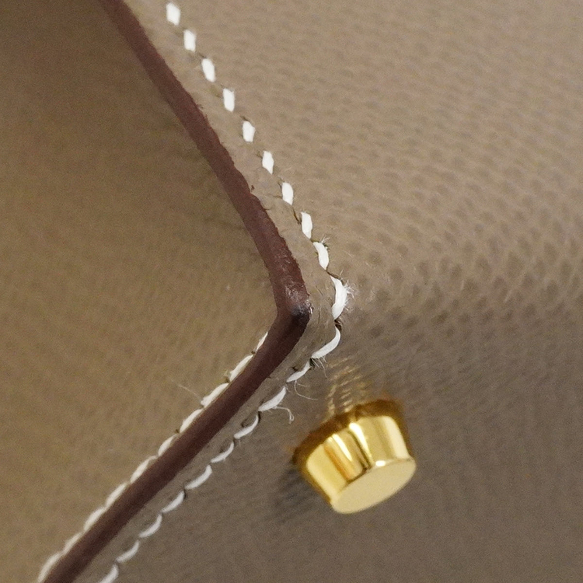 【6fc3761-g】エルメス ハンドバッグ ミニケリー2 ヴォーエプソン エトゥープ ゴールド金具 W刻印 2wayバッグ【中古】レディース