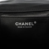 【6fc3787】シャネル ショルダーバッグ チェーンショルダー ラムスキン ブラック シルバー金具【中古】レディース