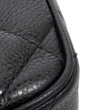 【6fc3788】シャネル ショルダーバッグ マトラッセ チェーンショルダー キャビアスキン ブラック ゴールド金具【中古】レディース