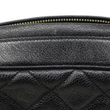 【6fc3788】シャネル ショルダーバッグ マトラッセ チェーンショルダー キャビアスキン ブラック ゴールド金具【中古】レディース