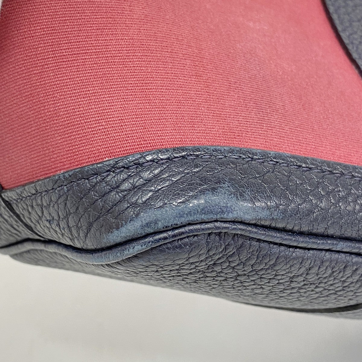 【6fc3789】エルメス トートバッグ ガーデンパーティTPM トワルオフィシエ ブラック レッド シルバー金具 □R刻印【中古】レディース