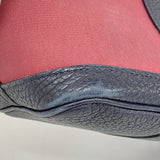 【6fc3789】エルメス トートバッグ ガーデンパーティTPM トワルオフィシエ ブラック レッド シルバー金具 □R刻印【中古】レディース