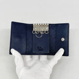 【6fc3791】グッチ キーケース グッチシマ 150402 レザー ネイビー シルバー金具【中古】メンズ レディース ユニセックス