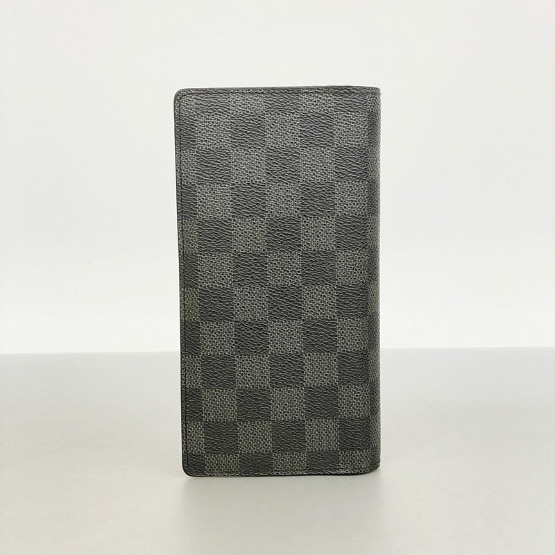 【6fc3797】ルイヴィトン 長財布 ダミエ・グラフィット ポルトフォイユブラザ N62665 ブラック【中古】メンズ
