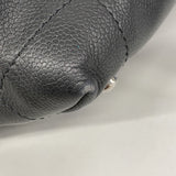 【6fc3809】シャネル ハンドバッグ チョコバー キャビアスキン ブラック シルバー金具【中古】レディース