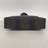【6fc3810】エルメス ハンドバッグ エールラインPM キャンバス グレー シルバー金具【中古】レディース