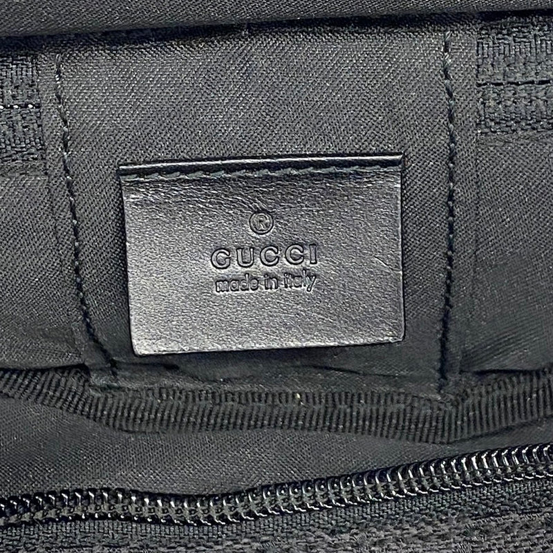【6fc3811】グッチ ポーチ GGキャンバス 039 1053 キャンバス ブラック シルバー金具【中古】レディース